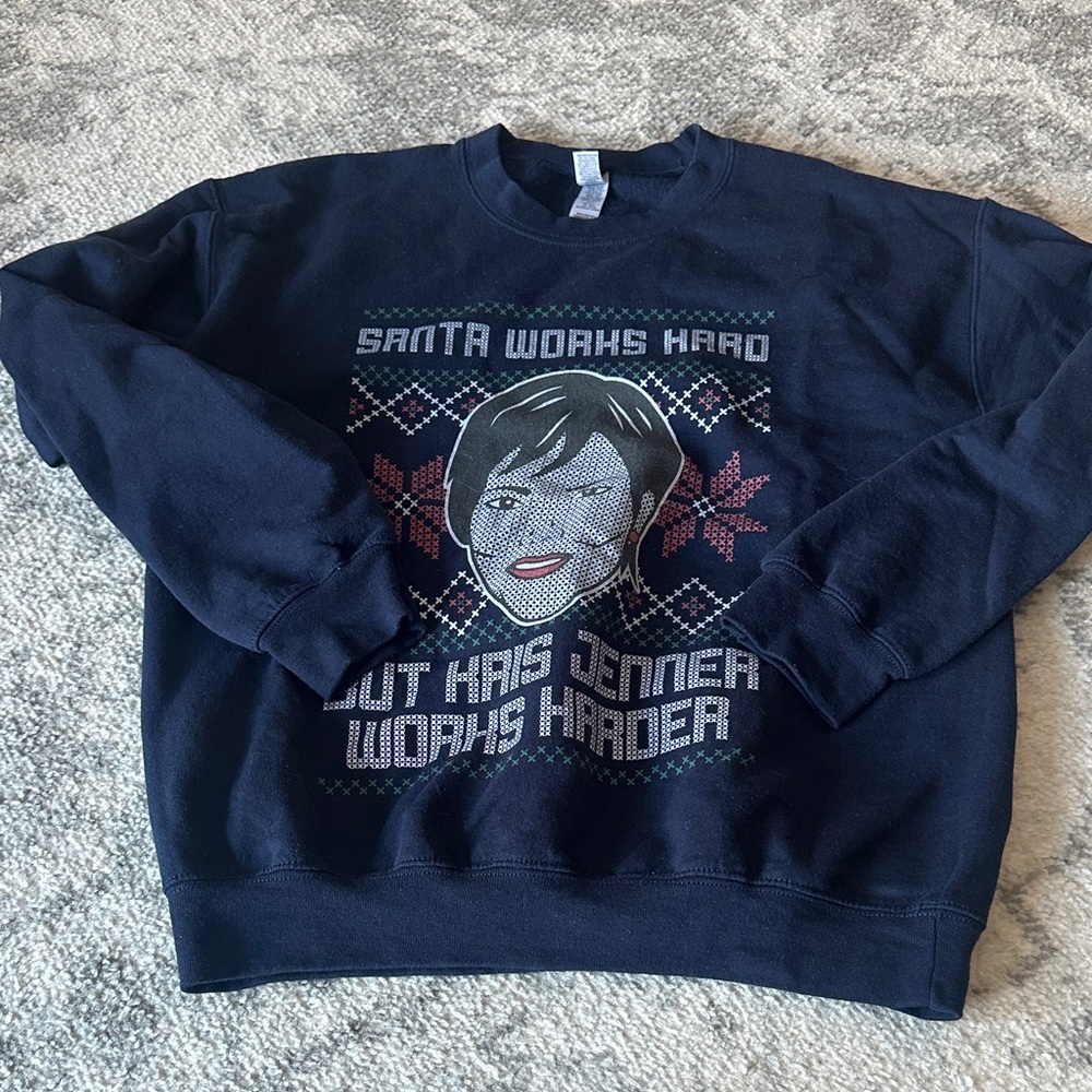 Barstool Navy Graphic Crewneck Sweatshirt